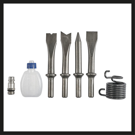 Dalta pneumatica Einhell TC - PC 45, functioneaza pe piatra + metal, incl. set de dalti din 4 parti de 120 mm, sticla mica de ulei (fara ulei, niplu de conectare, arc de tensionare Einhell - scule electrice si unelte profesionale - BricoMart