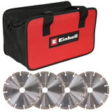 Debitor de canale pentru pereti Einhell TE - MA 1700, 1.700 W, reglare latime de taiere pana la 38 mm, adancime de taiere pana la 40 mm, pornire lina, protectie la supraincarcare, incl. 4 discuri de taiere diamantate Einhell - scule electrice si unelte profesionale - BricoMart