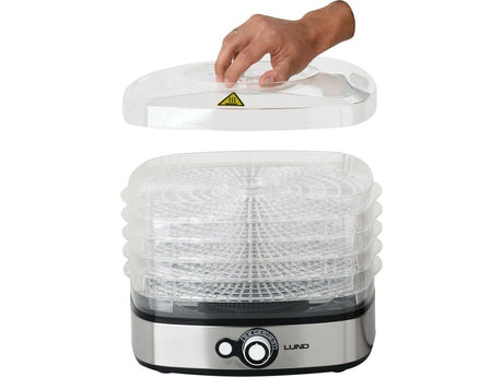 DESHIDRATOR ALIMENTE, 5 TAVI, 420 - 500W Lund 68270 - Deshidratatoare alimentare, 240V, 4 cm, 2 cm Lund - scule electrice si unelte profesionale - BricoMart