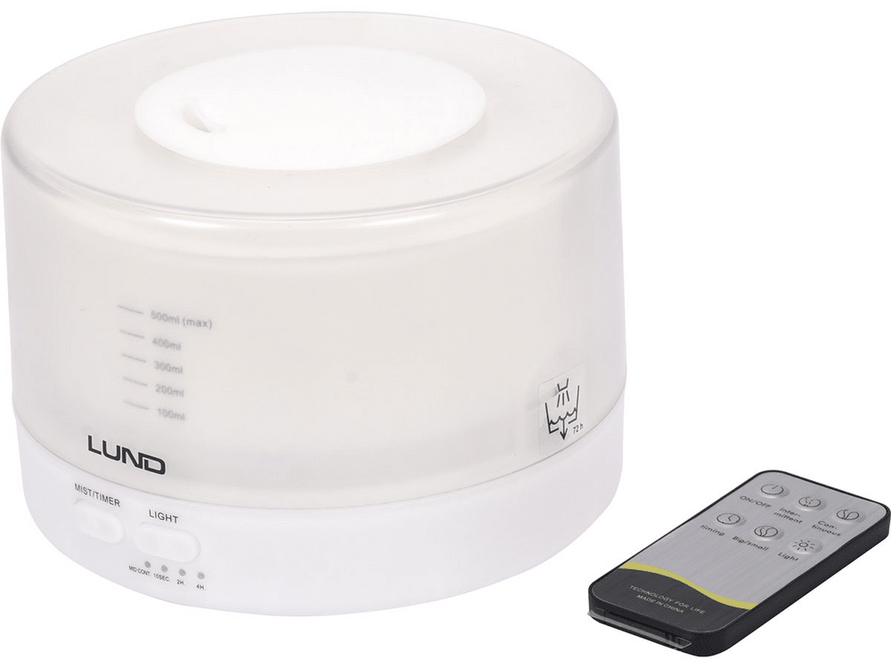 DIFUZOR AROMATERAPIE 500ML, CU TELECOMANDA Lund 66904 - 500 ml, 12W, 240V, 60ml Lund - scule electrice si unelte profesionale - BricoMart