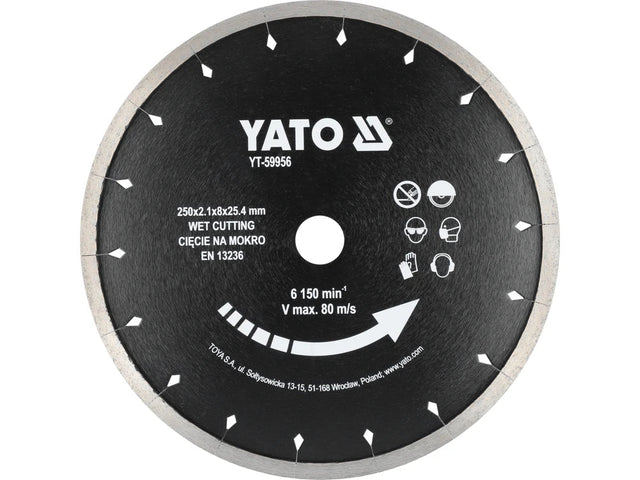 DISC PENTRU CERMICA (UMED) 250MM Yato YT - 59956 Yato - scule electrice si unelte profesionale - BricoMart