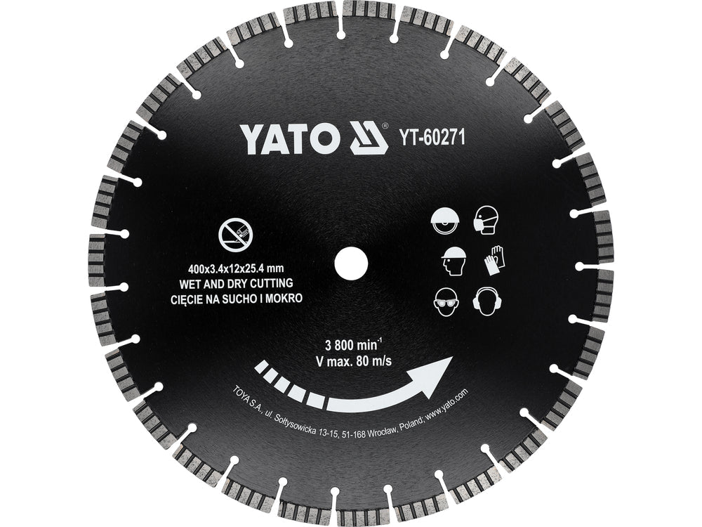 DISC PENTRU CUTTER BETON 400MM Yato YT - 60271 Yato - scule electrice si unelte profesionale - BricoMart