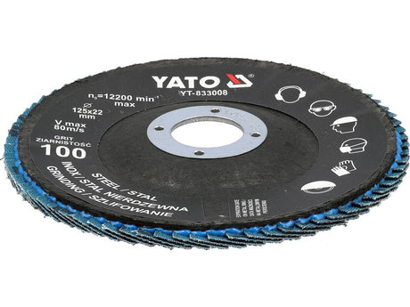Disc pentru slefuit P100 YATO YT-833008, 125 mm - imagine 2