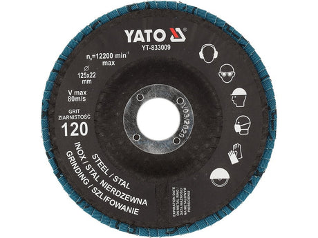 Disc pentru slefuit P120 YATO YT-833009, 125 mm
