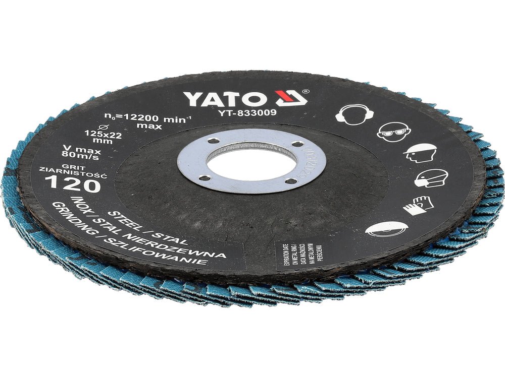 Disc pentru slefuit P120 YATO YT-833009, 125 mm - imagine 2