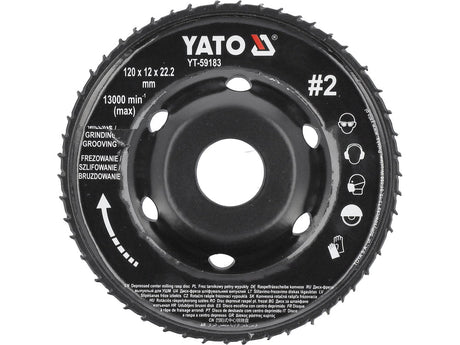 DISC RASPEL CUTTER 120X12MM NR2 Yato YT - 59183 Yato - scule electrice si unelte profesionale - BricoMart