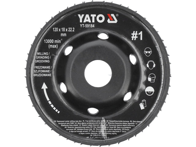 DISC RASPEL CUTTER 120X18MM NR1 Yato YT - 59184 Yato - scule electrice si unelte profesionale - BricoMart