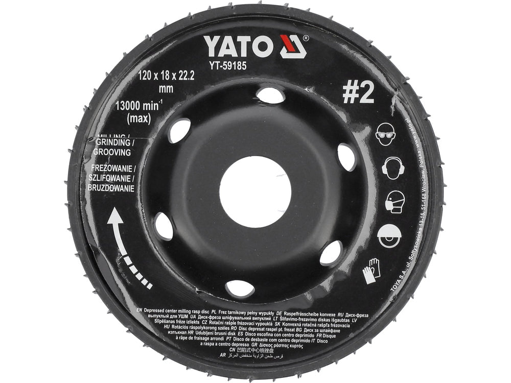 DISC RASPEL CUTTER 120X18MM NR2 Yato YT - 59185 Yato - scule electrice si unelte profesionale - BricoMart