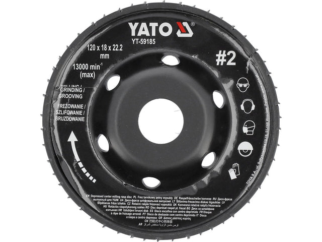 DISC RASPEL CUTTER 120X18MM NR2 Yato YT - 59185 Yato - scule electrice si unelte profesionale - BricoMart