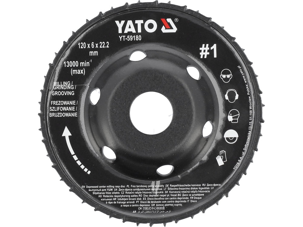 DISC RASPEL CUTTER 120X6MM NR1 Yato YT - 59180 Yato - scule electrice si unelte profesionale - BricoMart