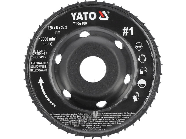 DISC RASPEL CUTTER 120X6MM NR1 Yato YT - 59180 Yato - scule electrice si unelte profesionale - BricoMart