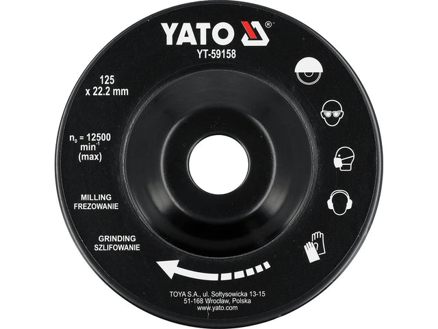 DISC RASPEL PENTRU LEMN 125MM Yato YT - 59158 Yato - scule electrice si unelte profesionale - BricoMart