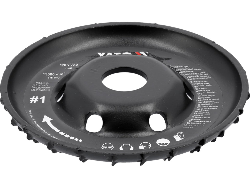 DISC RASPEL PENTRU POLIZOR UNGHIULAR, 120MM, NR1 Yato YT - 59155 Yato - scule electrice si unelte profesionale - BricoMart
