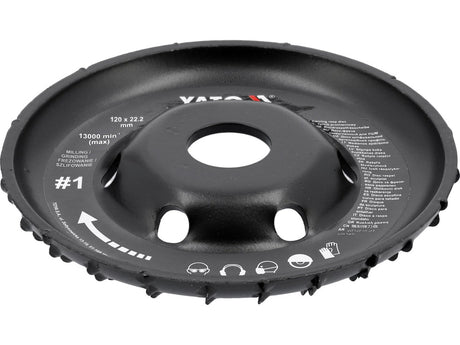 DISC RASPEL PENTRU POLIZOR UNGHIULAR, 120MM, NR1 Yato YT - 59155 Yato - scule electrice si unelte profesionale - BricoMart