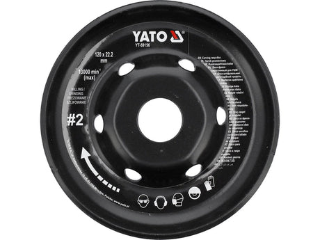 DISC RASPEL PENTRU POLIZOR UNGHIULAR, 120MM, NR2 Yato YT - 59156 Yato - scule electrice si unelte profesionale - BricoMart