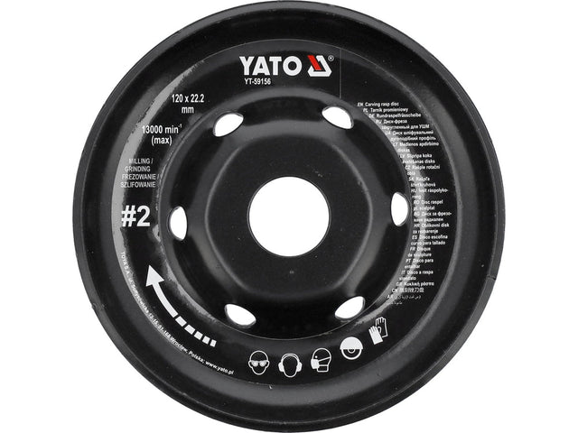 DISC RASPEL PENTRU POLIZOR UNGHIULAR, 120MM, NR2 Yato YT - 59156 Yato - scule electrice si unelte profesionale - BricoMart