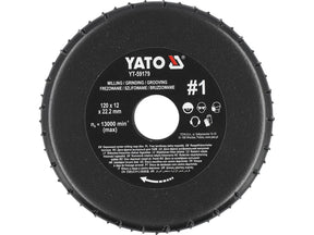 DISC RASPEL PENTRU POLIZOR UNGHIULAR, 120X12MM, NR1 Yato YT - 59179 Yato - scule electrice si unelte profesionale - BricoMart