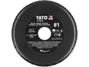 DISC RASPEL PENTRU POLIZOR UNGHIULAR, 120X6MM, NR1 Yato YT - 59178 Yato - scule electrice si unelte profesionale - BricoMart