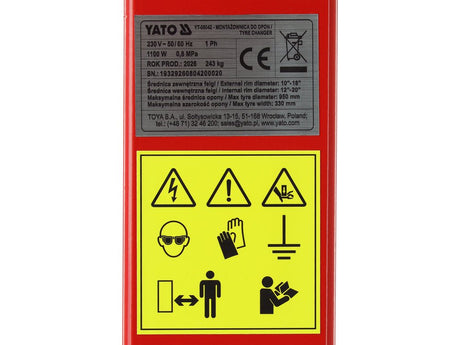 Dispozitiv de schimbat anvelope YATO YT-08042
