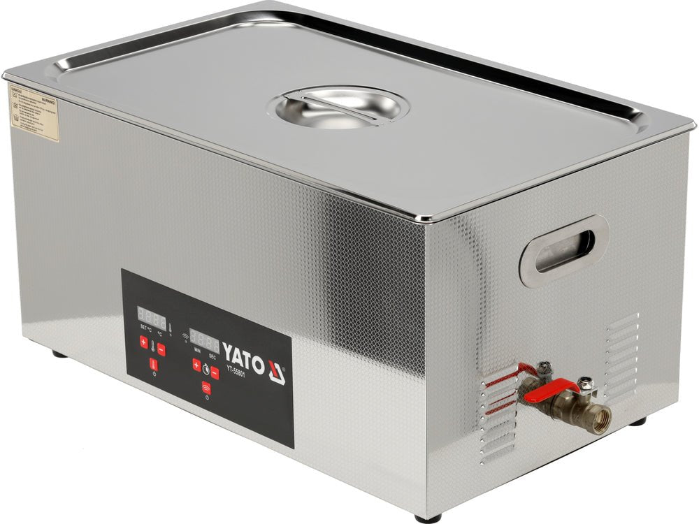 DISPOZITIV PENTRU CURATAT PIESE CU ULTRASUNETE, 22L Yato YT - 55801 - 480 W, 22 l, 500x300x150 mm, 500x325x285 mm Yato - scule electrice si unelte profesionale - BricoMart