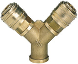 Distribuitor original Einhell (accesorii pentru compresoare, distribuitor de aer comprimat cu 2 cai, 2x cuplaj rapid, R 3/8" filet interior, fabricat din alama) Einhell - scule electrice si unelte profesionale - BricoMart