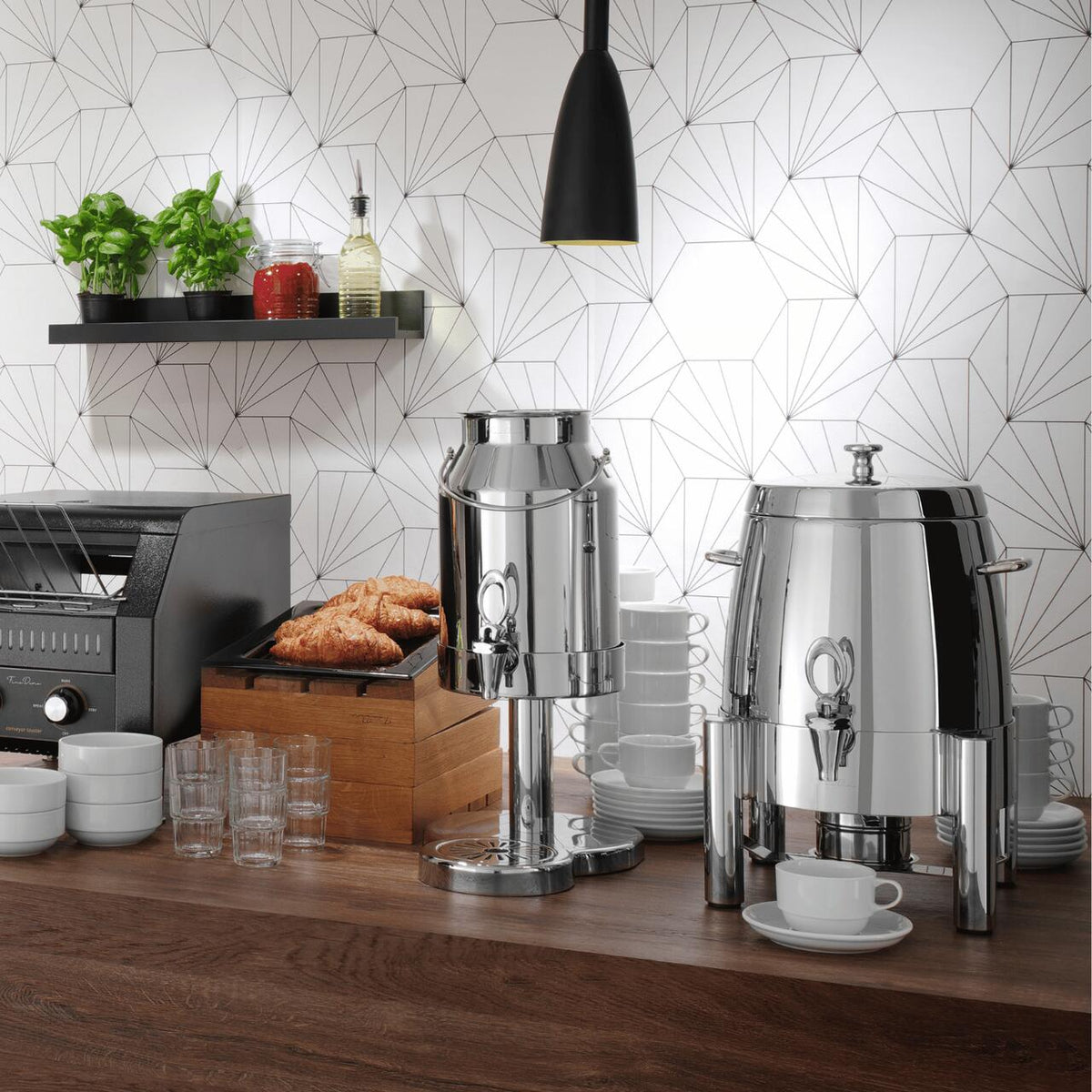 Dozator de lapte De Luxe 6 l, Fine Dine, argintiu