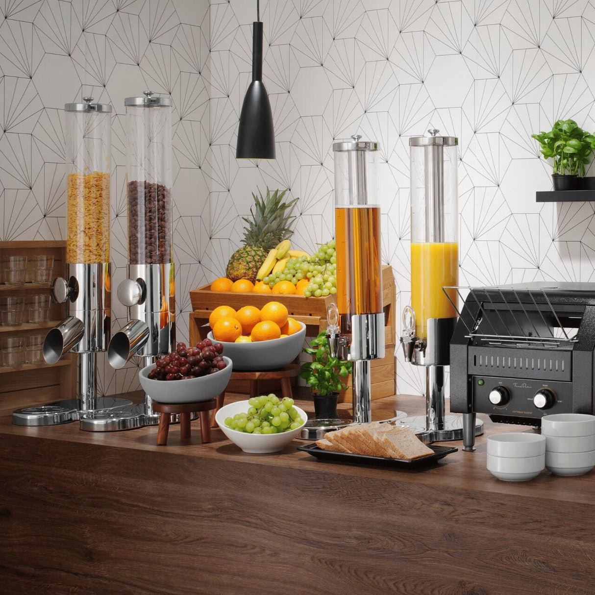 Dozator de suc De Luxe 5 l, Fine Dine, Argintiu