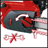 Drujba electrica Einhell GE - EC2240, 2200 wati, lungime de taiere de 375 mm, lant si lama de calitate Oregon, pornire lina, protectie anti - recul si surub de blocare a lantului Einhell - scule electrice si unelte profesionale - BricoMart