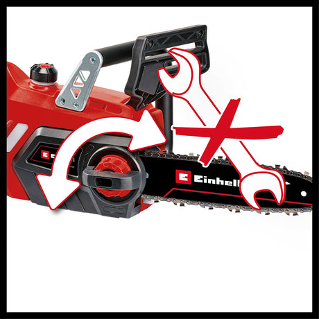 Drujbă fără fir Einhell GE - LC 18/25 - 1 Li Kit Power X - Change (18 V, lungime de tăiere 23 cm, viteză lanț 4,5 m/s, lubrifiere automată a lanțului, inclusiv 1 baterie 3,0 Ah + încărcător) Einhell - scule electrice si unelte profesionale - BricoMart