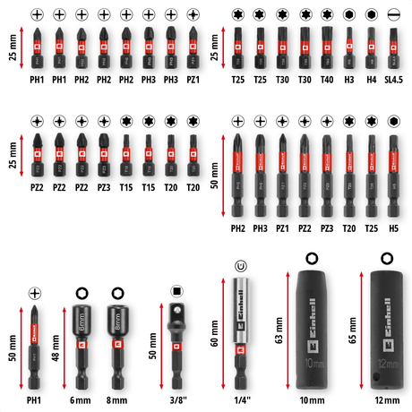 Einhell K - BIT - BOX M - CASE Impact Bit Set 39pcs Einhell - scule electrice si unelte profesionale - BricoMart