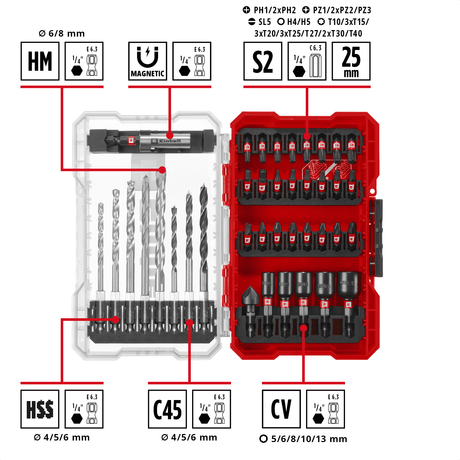 Einhell K - BIT - DRIL M - CASE Box Mix Dr. 39pcs LS Einhell - scule electrice si unelte profesionale - BricoMart