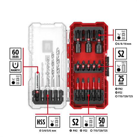 Einhell K - DRIL - SET S - CASE Box Set 18pcs LS Einhell - scule electrice si unelte profesionale - BricoMart