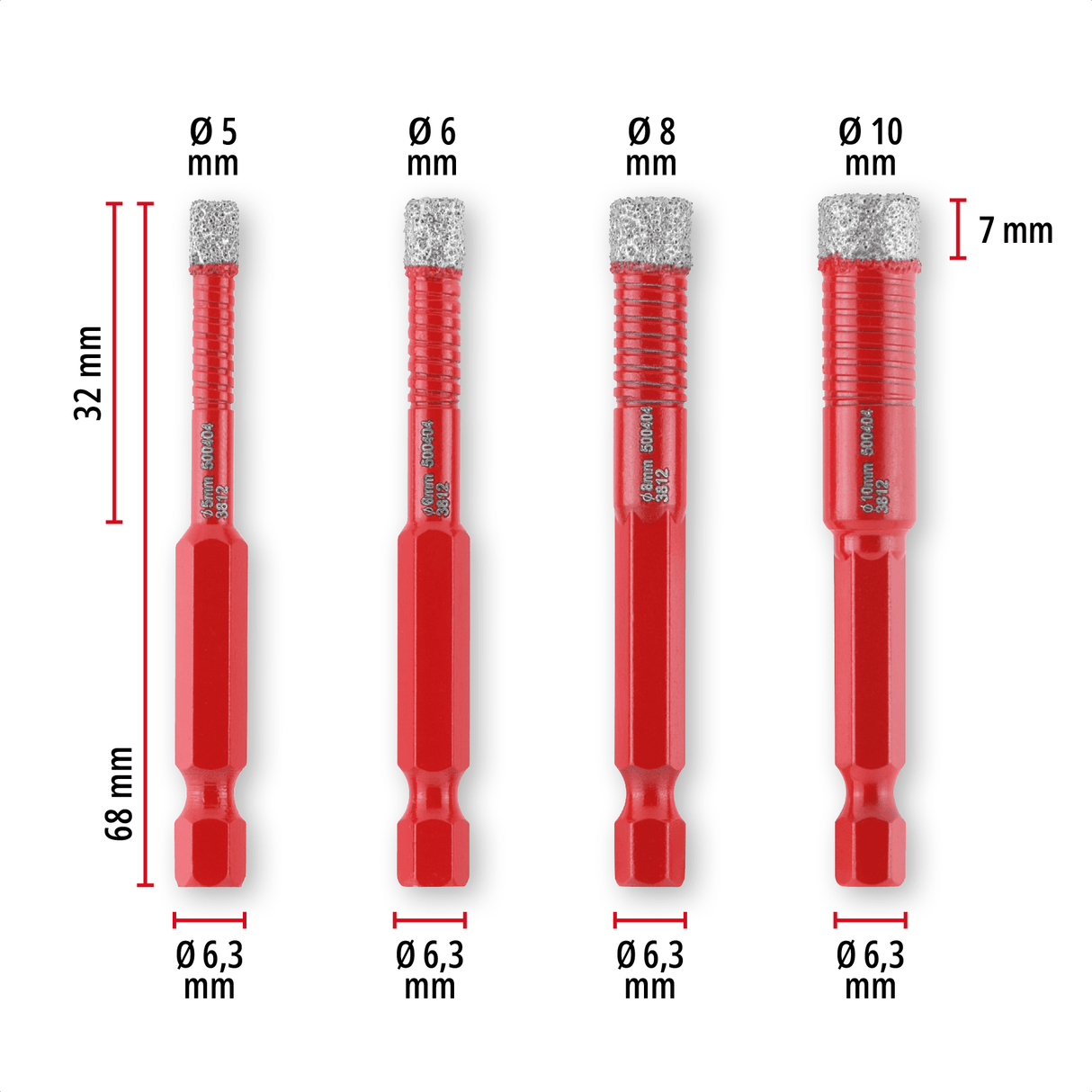 Einhell K - HOLE - DIA XS - CASE Dia. Holesaw 4pcs Einhell - scule electrice si unelte profesionale - BricoMart