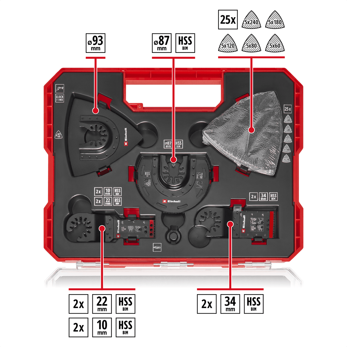 Einhell K - OMTACCES XLPLUS - CASE OMT 35tlg. Metal Einhell - scule electrice si unelte profesionale - BricoMart