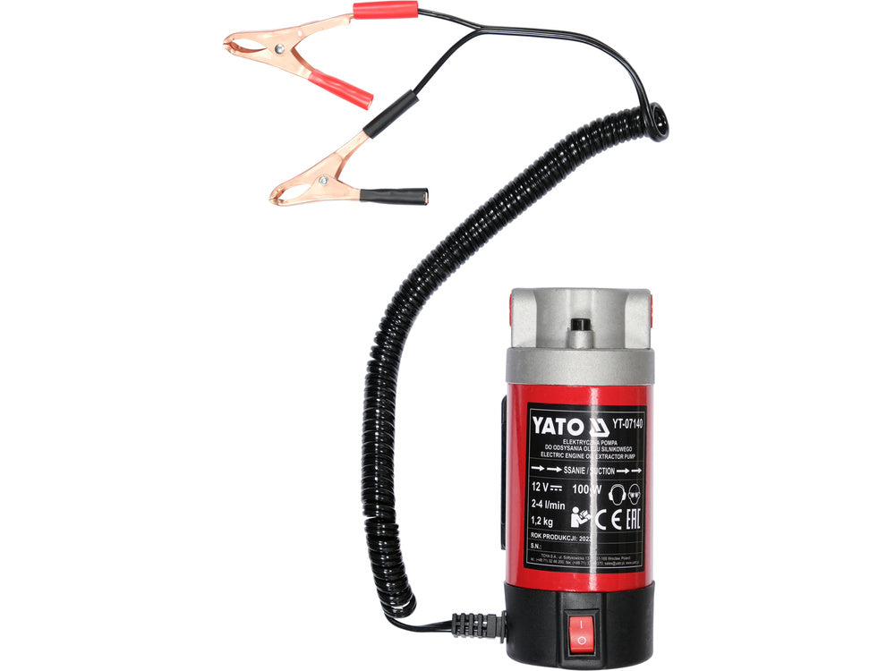 Pompă electrică de scos ulei de 100 W Yato YT-07140 ,12V , 2-4 l/min , 100 W