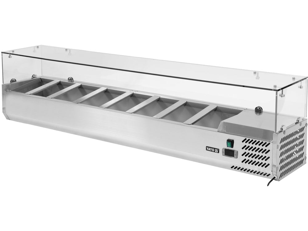 EXTENSIE MASA RECE 8XGN1/4 Yato YG - 05323 - Vitrina frigorifica pentru servire, 8x1, 1800x335x435mm, 150mm Yato - scule electrice si unelte profesionale - BricoMart