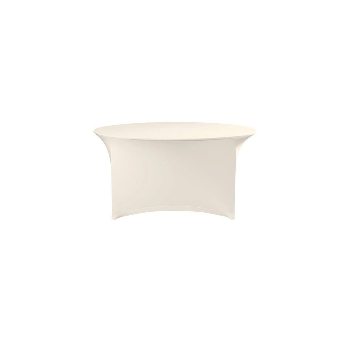 Fata de masa Symposium, Hendi, diametru 180cm, crem, 90% poliester 10% elastan