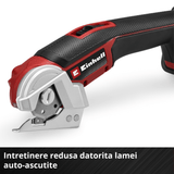 Ferastrau multifunctional fara fir Einhell TE - UC 18/6 Li - Solo - indicator LED, LED BricoMart - scule electrice si unelte profesionale - BricoMart