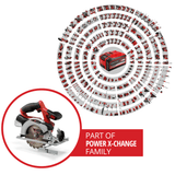 Fierastrau circular de mana pe acumulator Einhell TE - CS 18/150 Li - Solo Power X - Change (litiu - ion, reglare fara unelte a adancimii de taiere + unghiului de inclinare, LED - uri Einhell - scule electrice si unelte profesionale - BricoMart