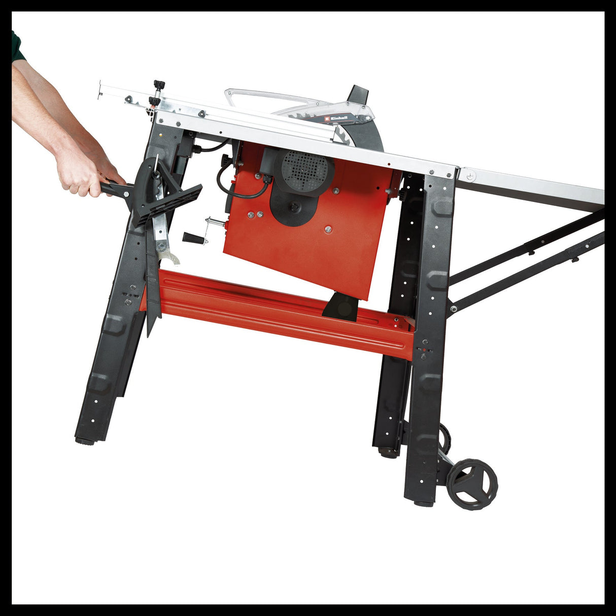 Fierastrau circular de masa Einhell TE - TS 315 U 2200 W, inaltime de taiere 85 mm, diametru lama ferastrau 315 mm, extensie masa, opritor unghiular, opritor paralel, tija de impingere, cadru de baza Einhell - scule electrice si unelte profesionale - BricoMart