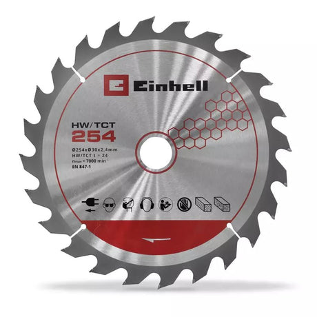 Fierastrau circular de masa fara fir Einhell TE-TS 36/10 T Li-Solo Power X-Change, 36 V, Ø 254 mm, inaltime de taiere 89 mm, taiere la 45°, inclusiv 1 x panza si impingator, fara baterie - imagine 2