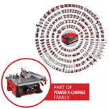 Fierastrau circular de masa fara fir Einhell TE-TS 36/10 T Li-Solo Power X-Change, 36 V, Ø 254 mm, inaltime de taiere 89 mm, taiere la 45°, inclusiv 1 x panza si impingator, fara baterie - imagine 3