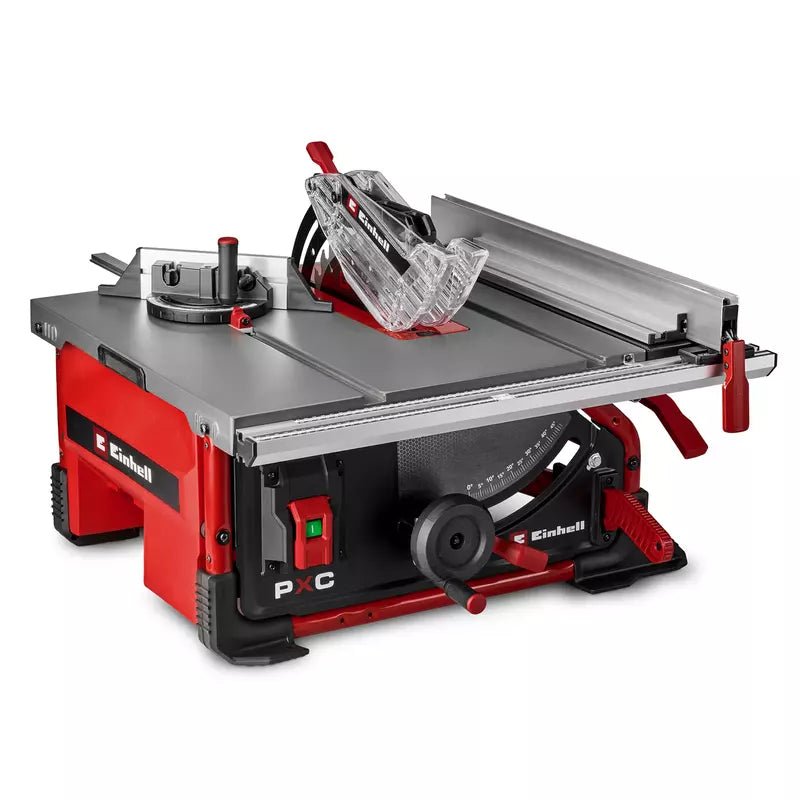 Fierastrau circular de masa fara fir Einhell TE-TS 36/10 T Li-Solo Power X-Change, 36 V, Ø 254 mm, inaltime de taiere 89 mm, taiere la 45°, inclusiv 1 x panza si impingator, fara baterie - imagine 1