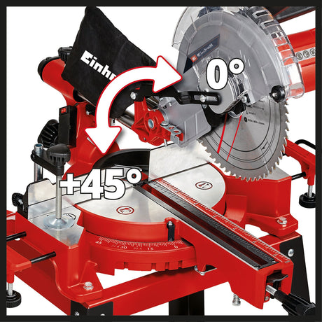 Fierastrau circular Einhell TC-SM 2531/2 U, 1900 W, 4.800 rpm, lama de Fierastrau Ø254 x ø30 mm, laser, cap de Fierastrau rabatabil, incl. lama de Fierastrau HM Einhell - scule electrice si unelte profesionale - BricoMart