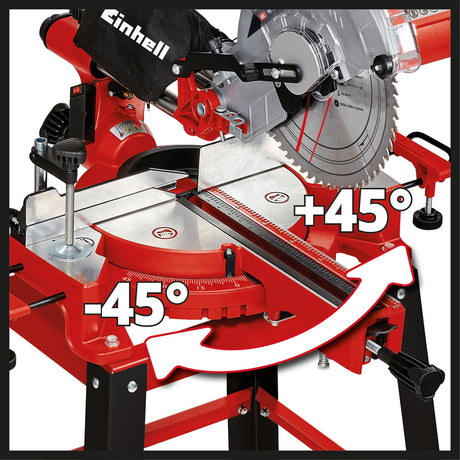 Fierastrau circular Einhell TC-SM 2531/2 U, 1900 W, 4.800 rpm, lama de Fierastrau Ø254 x ø30 mm, laser, cap de Fierastrau rabatabil, incl. lama de Fierastrau HM Einhell - scule electrice si unelte profesionale - BricoMart