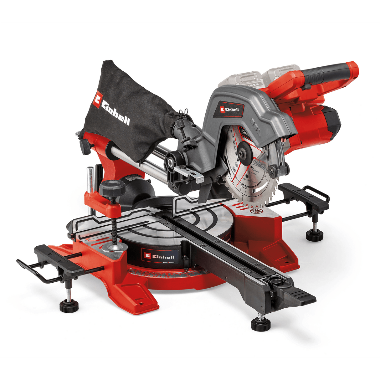 Fierastrau circular pe acumulatori Einhell TE - SM 36/8 L Li - Solo Power X - Change (36 V, lama de Fierastrau cu varf de carbura Ø 216, masa de Fierastrau rotativa, functie de glisare, laser cu linie de taiere, fara acumulator Einhell - scule electrice si unelte profesionale - BricoMart