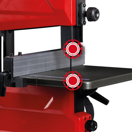 Fierastrau cu banda Einhell TC - SB 200/1, schimbare lama fara unelte, ghidaj paralel, reglare inaltime, ghidaj cu rulmenti, masa inclinabila infinit Einhell - scule electrice si unelte profesionale - BricoMart