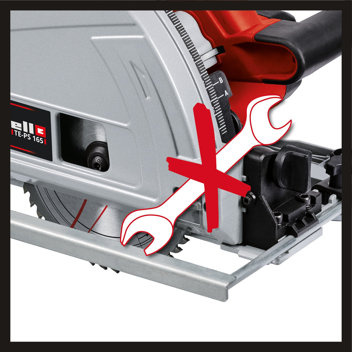 Fierastrau cu imersie Einhell TE - PS 165, 1.200 W, reglare fara unelte la adancimea de taiere + unghiul de inclinare, lama de Fierastrau din carbura de inalta calitate, blocare a lamei de Fierastrau Einhell - scule electrice si unelte profesionale - BricoMart