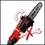 Fierastrau electric telescopic cu acumulator Einhell GE - LC 18 Li T - Solo, maner telescopic si auxiliar, sabie si lant Oregon, FARA acumulator si incarcator interschimbabile Einhell - scule electrice si unelte profesionale - BricoMart