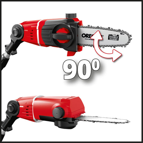 Fierastrau electric telescopic cu acumulator Einhell GE - LC 18 Li T - Solo, maner telescopic si auxiliar, sabie si lant Oregon, FARA acumulator si incarcator interschimbabile Einhell - scule electrice si unelte profesionale - BricoMart